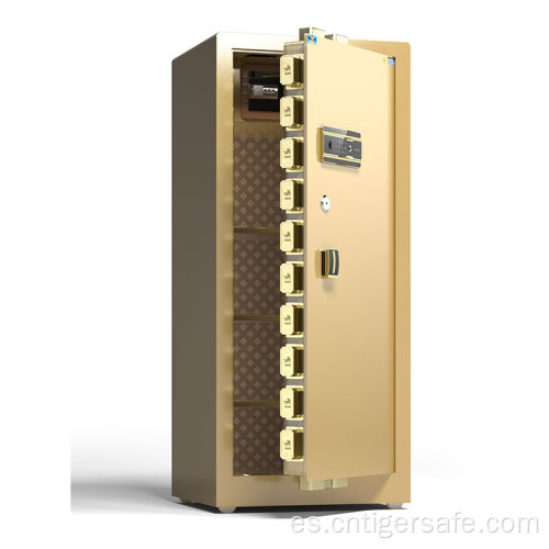 Tiger Safes Classic Series-Gold de 150 cm de altura con bloqueo de huellas digitales